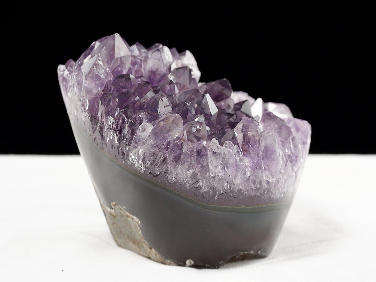 アメジスト クラスター ウルグアイ産 フラワーアメジスト 花型 原石 置物 amethyst 一点物 282-805