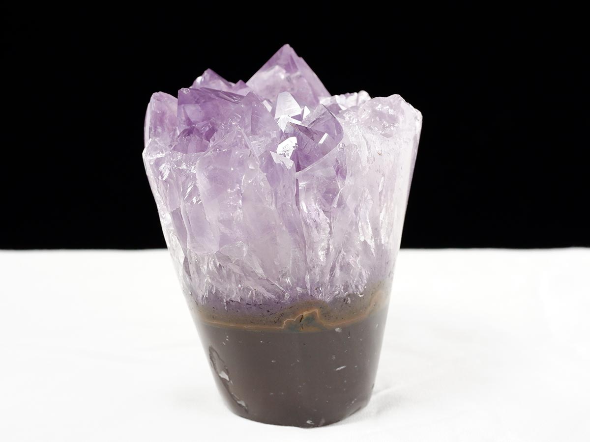 アメジスト クラスター ウルグアイ産 フラワーアメジスト 花型 原石 置物 amethyst 一点物 282-806
