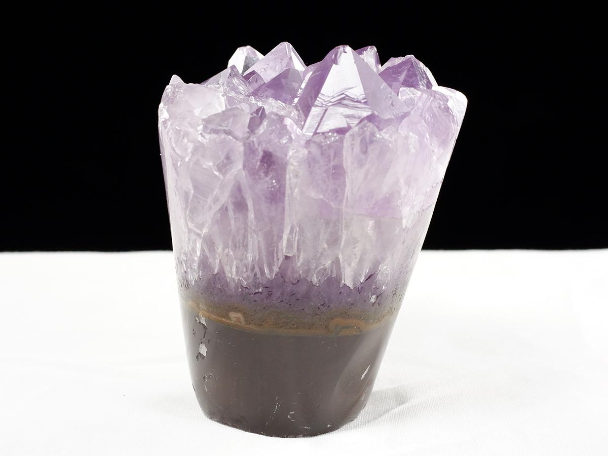 アメジスト クラスター ウルグアイ産 フラワーアメジスト 花型 原石 置物 amethyst 一点物 282-806