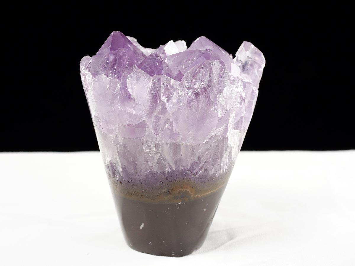 アメジスト クラスター ウルグアイ産 フラワーアメジスト 花型 原石 置物 amethyst 一点物 282-806