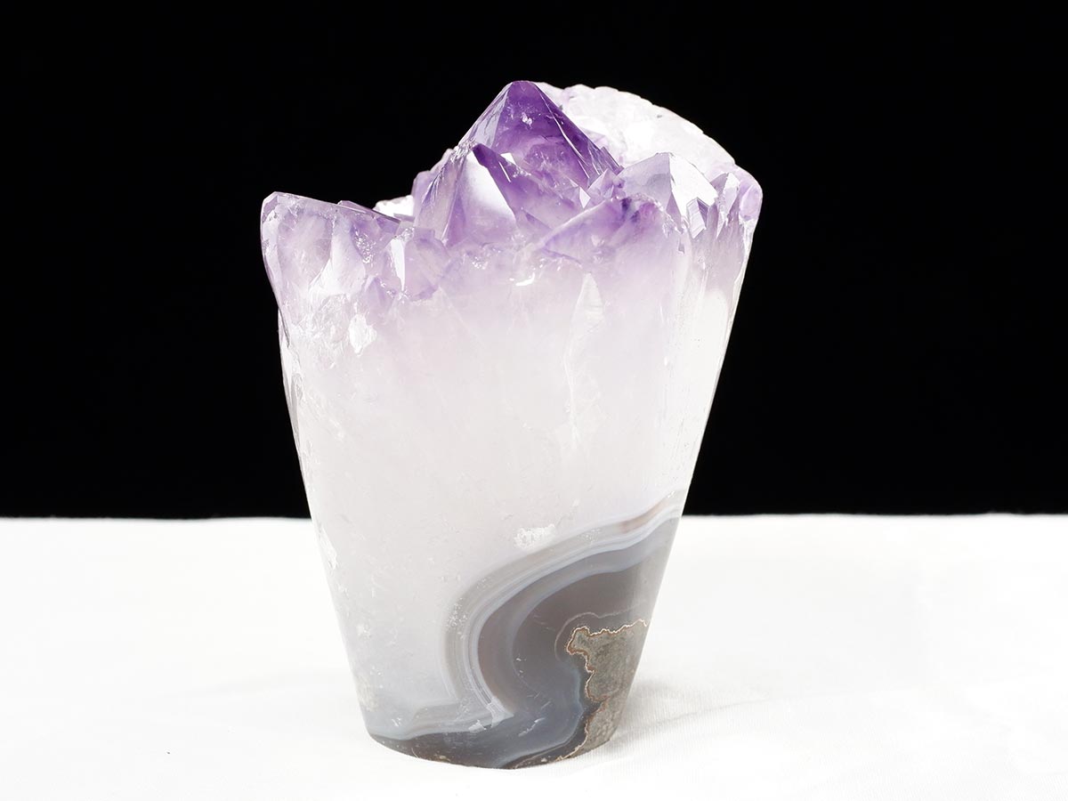 アメジスト クラスター ウルグアイ産 フラワーアメジスト 花型 原石 置物 amethyst 一点物 282-808