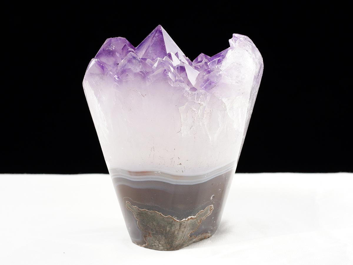 アメジスト クラスター ウルグアイ産 フラワーアメジスト 花型 原石 置物 amethyst 一点物 282-808