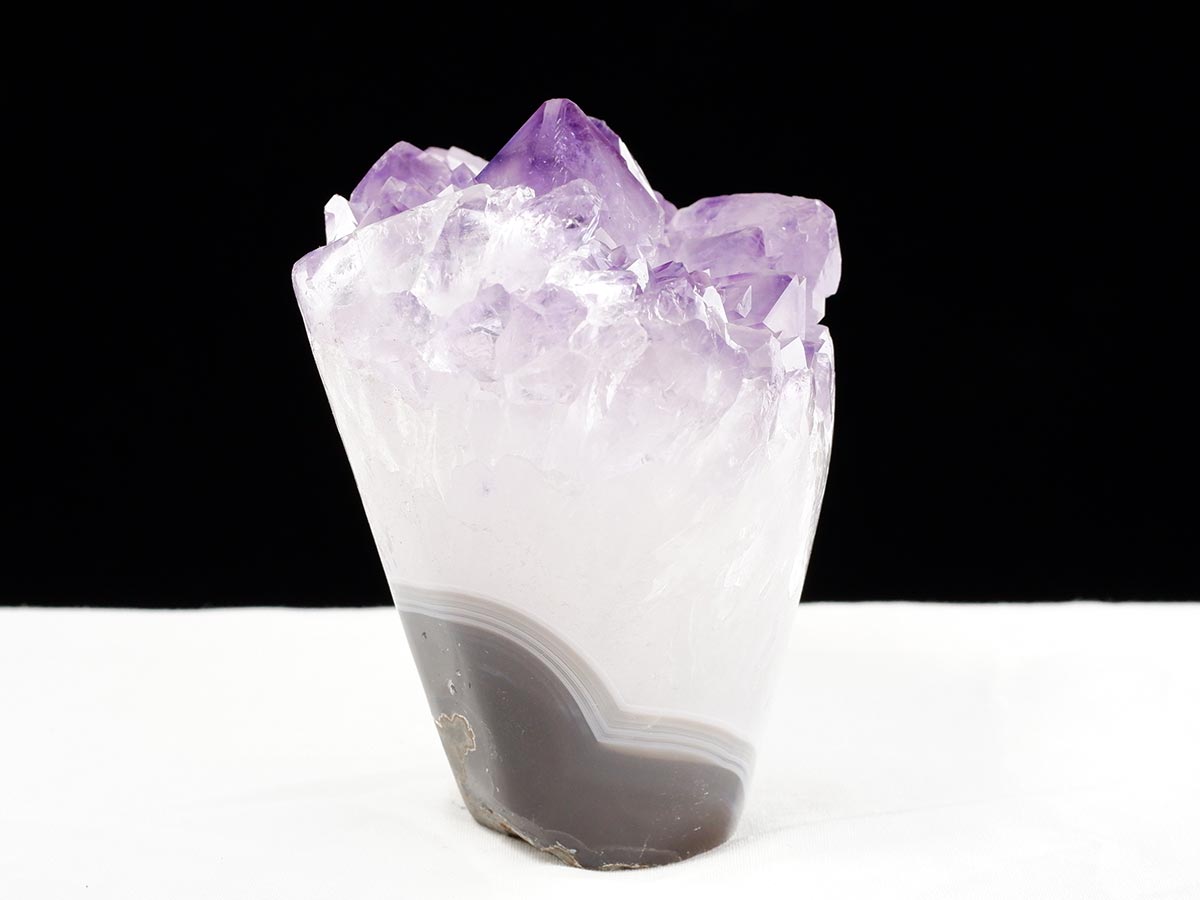 アメジスト クラスター ウルグアイ産 フラワーアメジスト 花型 原石 置物 amethyst 一点物 282-808