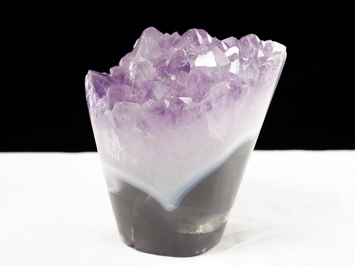アメジスト クラスター ウルグアイ産 フラワーアメジスト 花型 原石 置物 amethyst 一点物 282-809