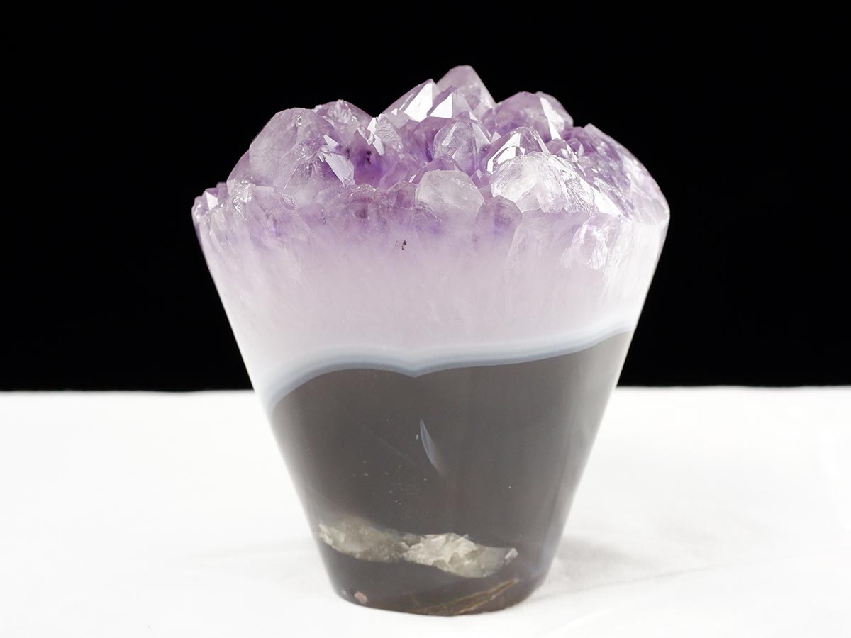 アメジスト クラスター ウルグアイ産 フラワーアメジスト 花型 原石 置物 amethyst 一点物 282-809