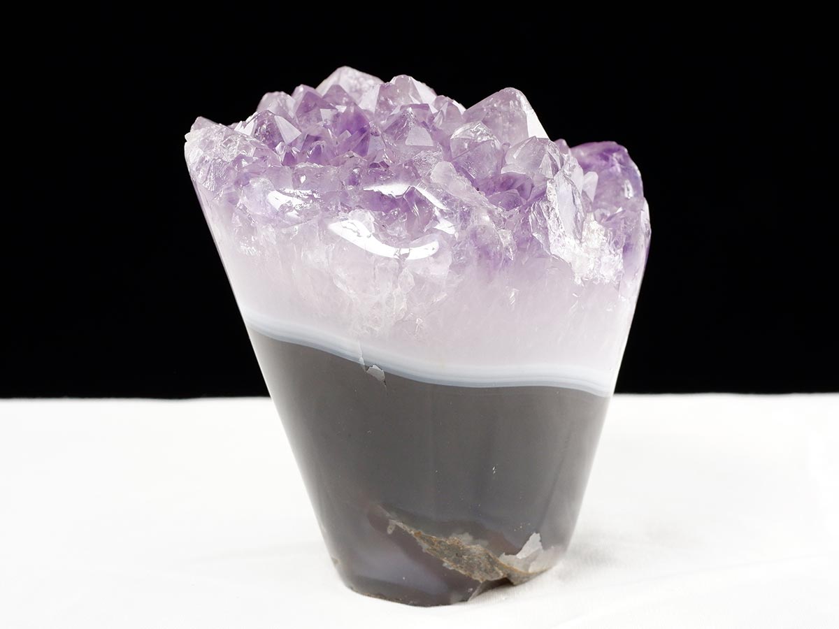 アメジスト クラスター ウルグアイ産 フラワーアメジスト 花型 原石 置物 amethyst 一点物 282-809