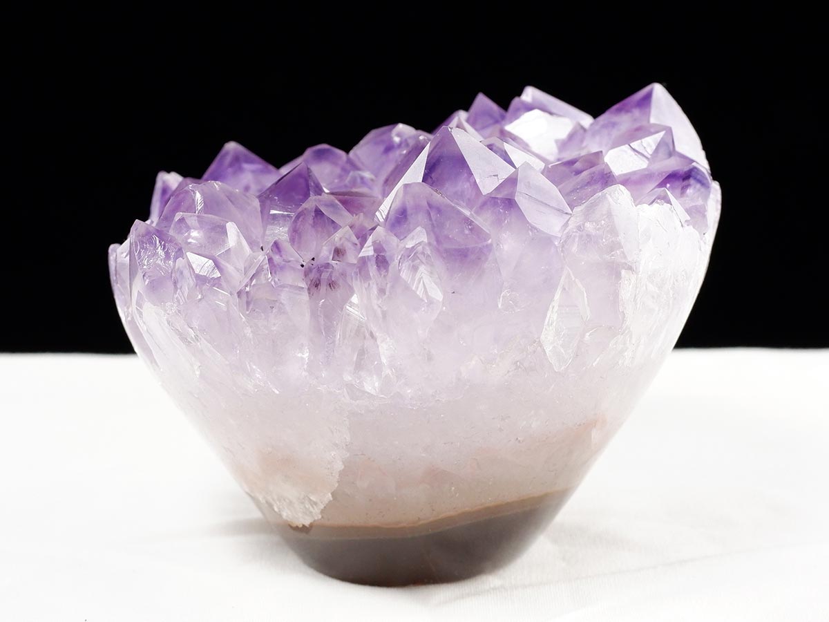 アメジスト クラスター ウルグアイ産 フラワーアメジスト 花型 原石 置物 amethyst 一点物 282-810