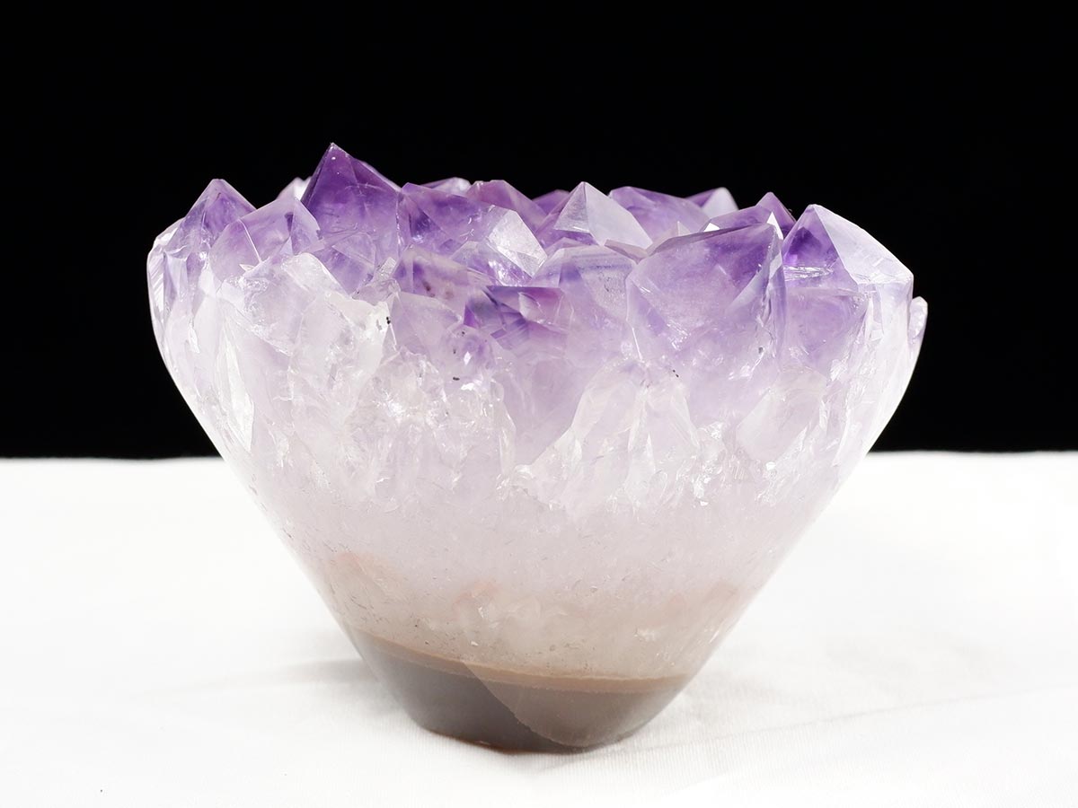 アメジスト クラスター ウルグアイ産 フラワーアメジスト 花型 原石 置物 amethyst 一点物 282-810