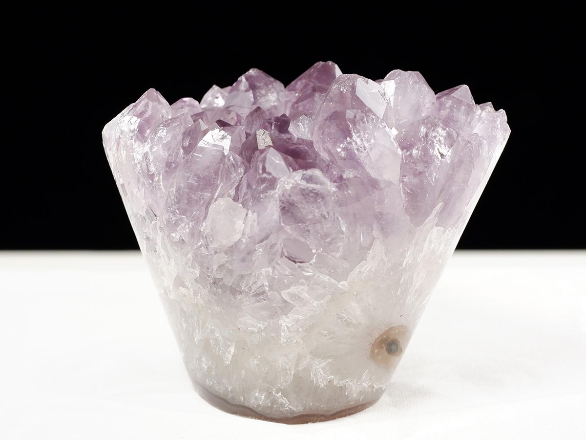 アメジスト クラスター ウルグアイ産 フラワーアメジスト 花型 原石 置物 amethyst 一点物 282-811