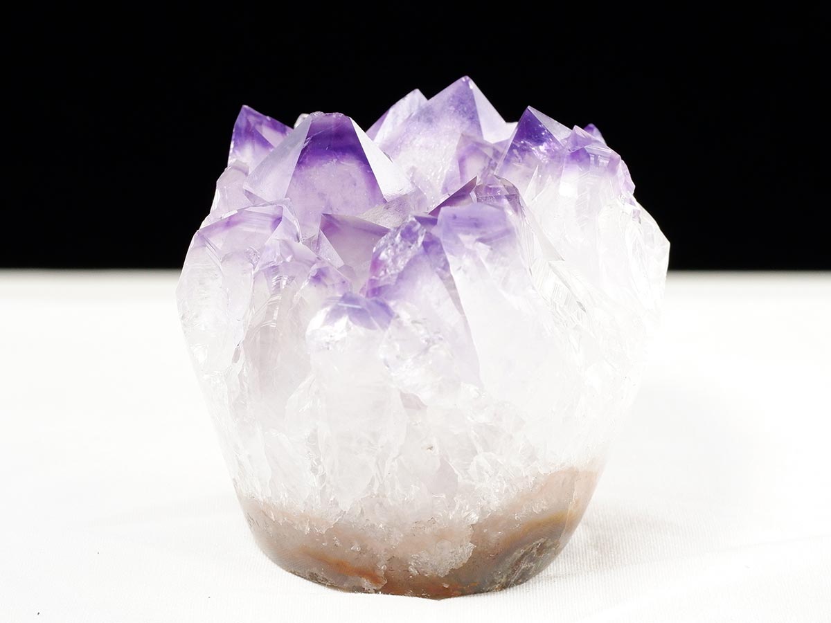 アメジスト クラスター ウルグアイ産 フラワーアメジスト 花型 原石 置物 amethyst 一点物 282-812