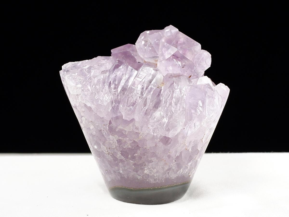 アメジスト クラスター ウルグアイ産 フラワーアメジスト 花型 原石 置物 amethyst 一点物 282-815