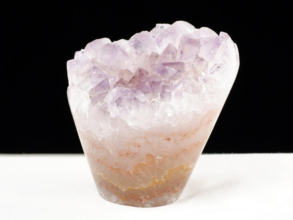 アメジスト クラスター ウルグアイ産 フラワーアメジスト 花型 原石 置物 amethyst 一点物 282-816