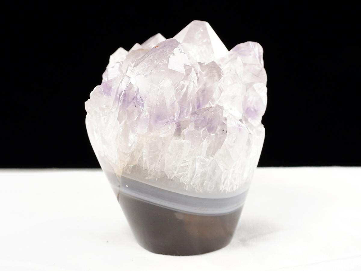 アメジスト クラスター ウルグアイ産 フラワーアメジスト 花型 原石 置物 amethyst 一点物 282-818