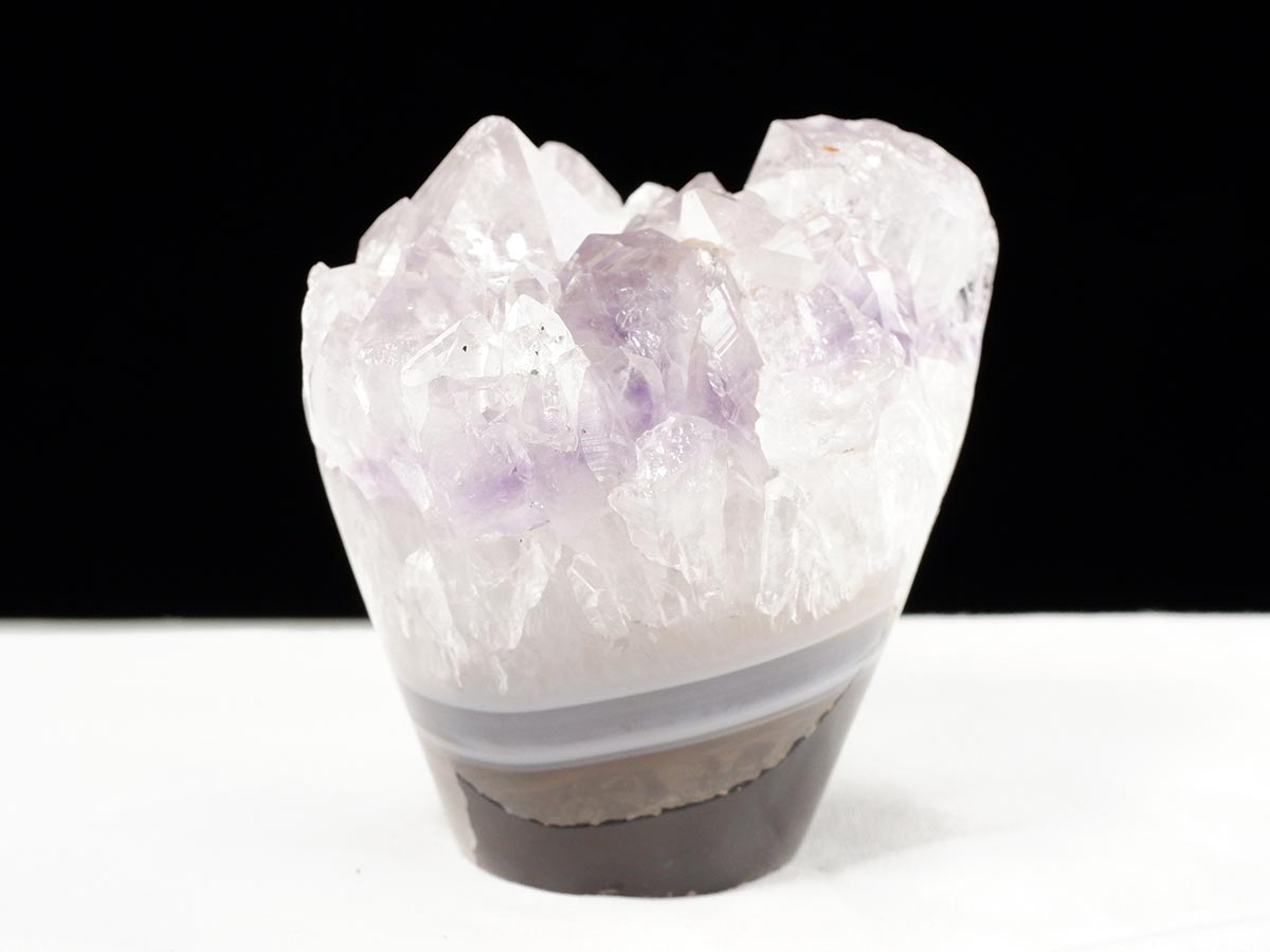 アメジスト クラスター ウルグアイ産 フラワーアメジスト 花型 原石 置物 amethyst 一点物 282-818
