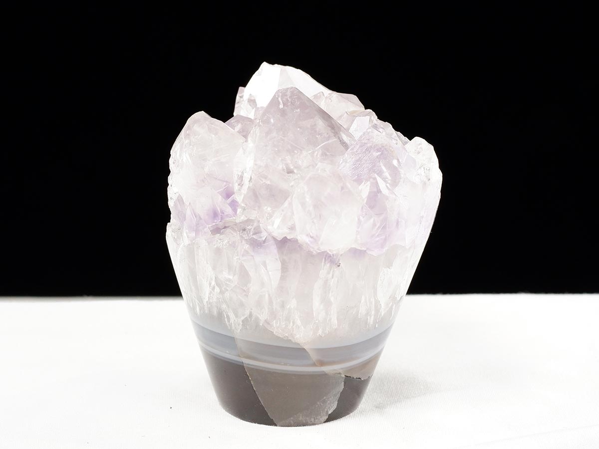 アメジスト クラスター ウルグアイ産 フラワーアメジスト 花型 原石 置物 amethyst 一点物 282-818