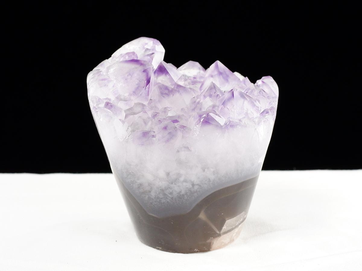 アメジスト クラスター ウルグアイ産 フラワーアメジスト 花型 原石 置物 amethyst 一点物 282-819