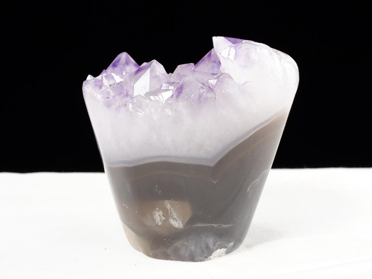 アメジスト クラスター ウルグアイ産 フラワーアメジスト 花型 原石 置物 amethyst 一点物 282-819