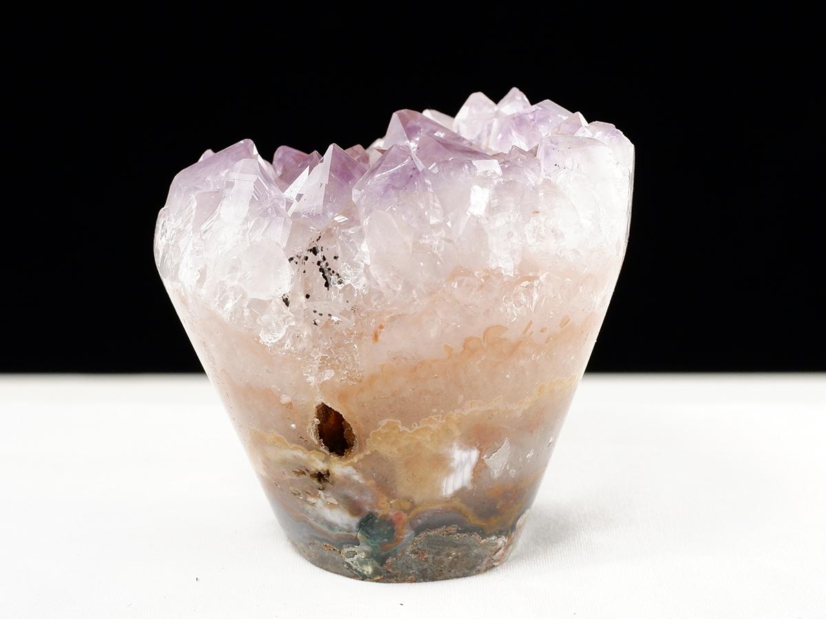 アメジスト クラスター ウルグアイ産 フラワーアメジスト 花型 原石 置物 amethyst 一点物 282-821