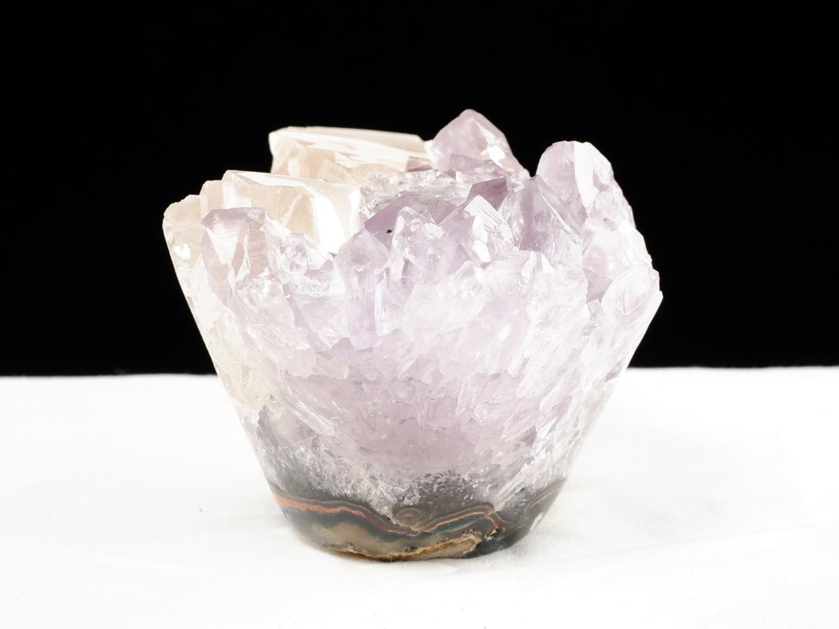 アメジスト クラスター ウルグアイ産 フラワーアメジスト 花型 原石 置物 amethyst 一点物 282-824