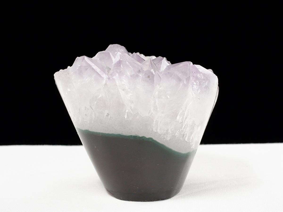 アメジスト クラスター ウルグアイ産 フラワーアメジスト 花型 原石 置物 amethyst 一点物 282-829