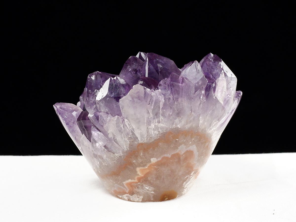 アメジスト クラスター ウルグアイ産 フラワーアメジスト 花型 原石 置物 amethyst 一点物 282-835