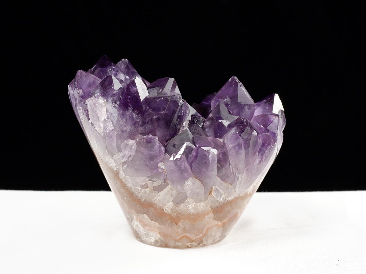 アメジスト クラスター ウルグアイ産 フラワーアメジスト 花型 原石 置物 amethyst 一点物 282-835