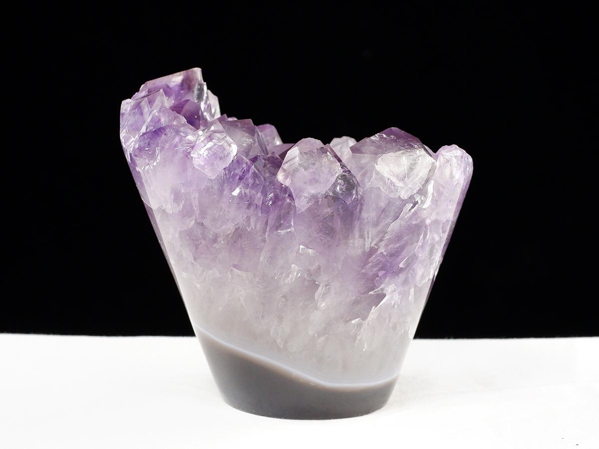 アメジスト クラスター ウルグアイ産 フラワーアメジスト 花型 原石 置物 amethyst 一点物 282-836