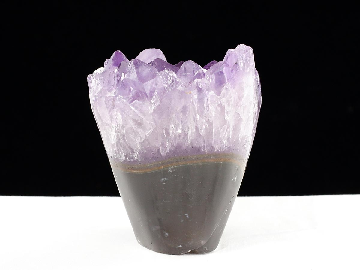 アメジスト クラスター ウルグアイ産 フラワーアメジスト 花型 原石 置物 amethyst 一点物 282-837