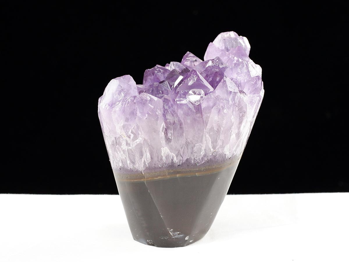 アメジスト クラスター ウルグアイ産 フラワーアメジスト 花型 原石 置物 amethyst 一点物 282-837