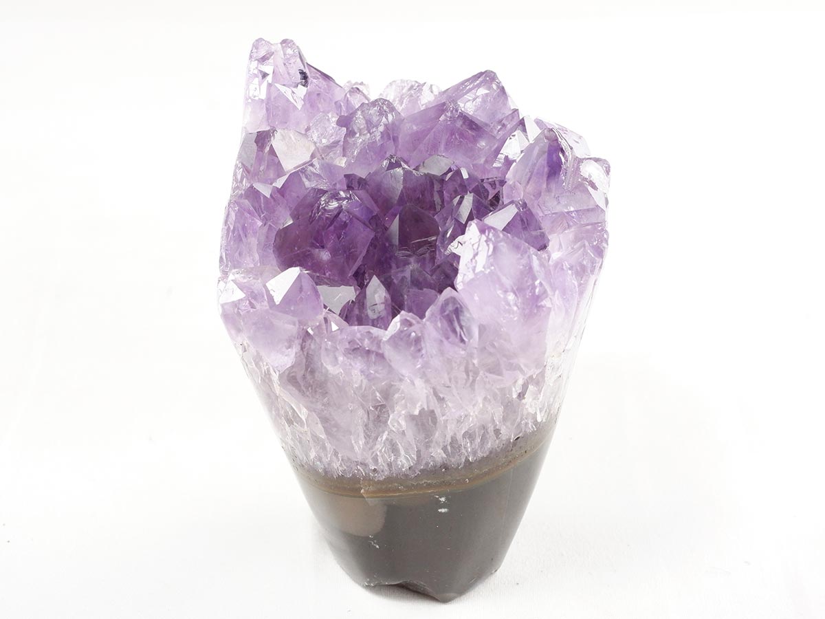 アメジスト クラスター ウルグアイ産 フラワーアメジスト 花型 原石 置物 amethyst 一点物 282-837