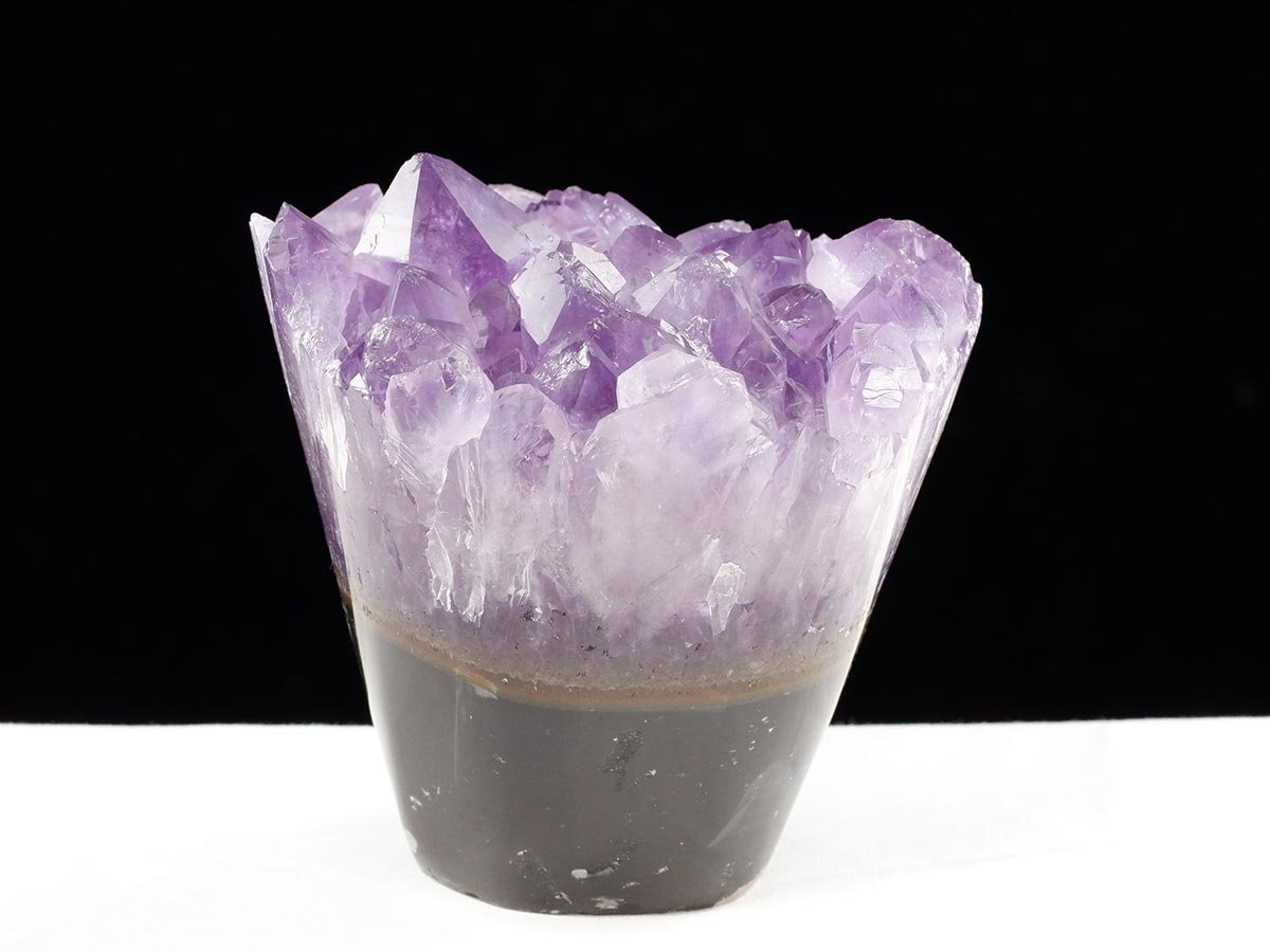アメジスト クラスター ウルグアイ産 フラワーアメジスト 花型 原石 置物 amethyst 一点物 282-838