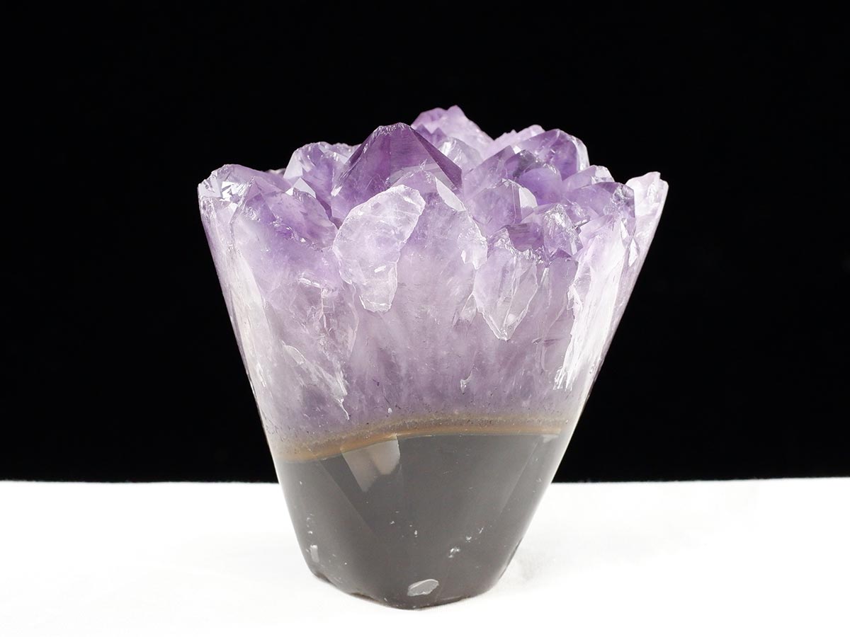 アメジスト クラスター ウルグアイ産 フラワーアメジスト 花型 原石 置物 amethyst 一点物 282-838