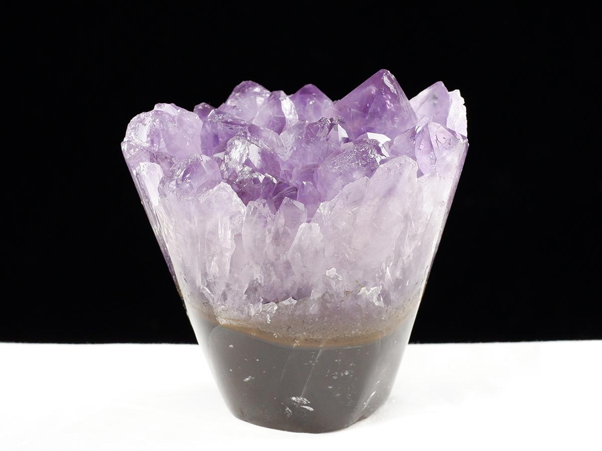 アメジスト クラスター ウルグアイ産 フラワーアメジスト 花型 原石 置物 amethyst 一点物 282-838