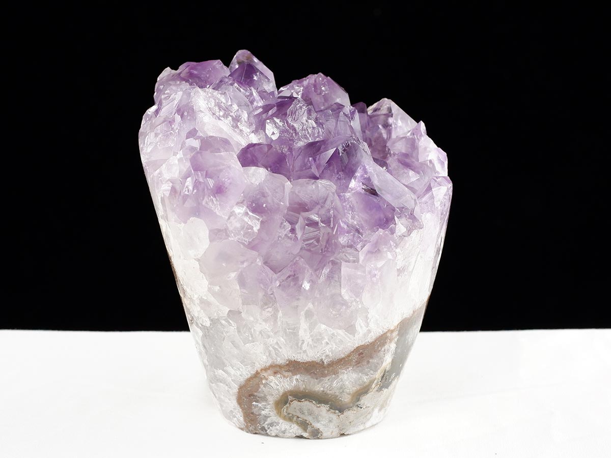 アメジストクラスター 1Kg ウルグアイ産 フラワーアメジスト 花型 原石 置物 amethyst 一点物 282-839