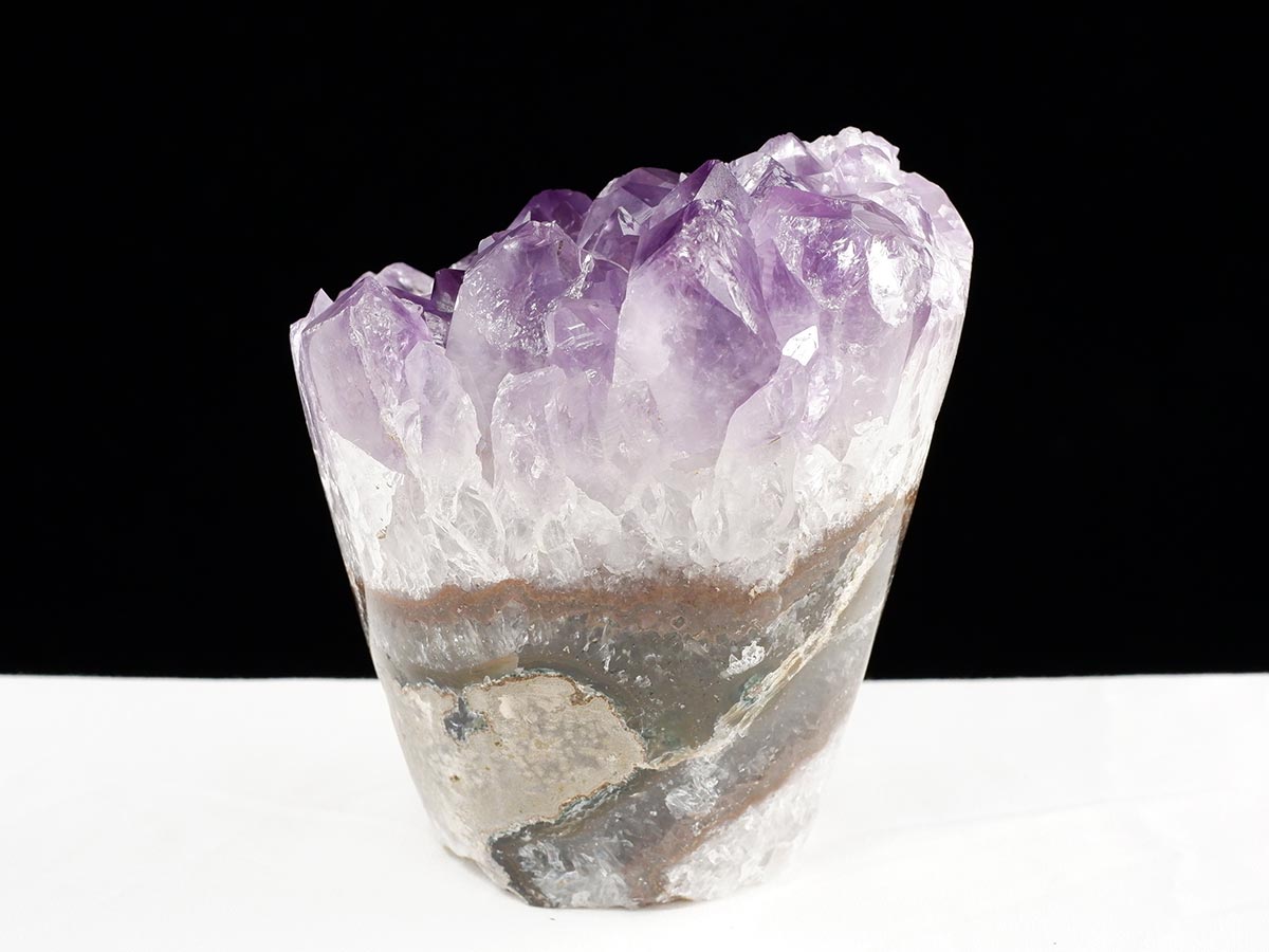 アメジストクラスター 1Kg ウルグアイ産 フラワーアメジスト 花型 原石 置物 amethyst 一点物 282-839