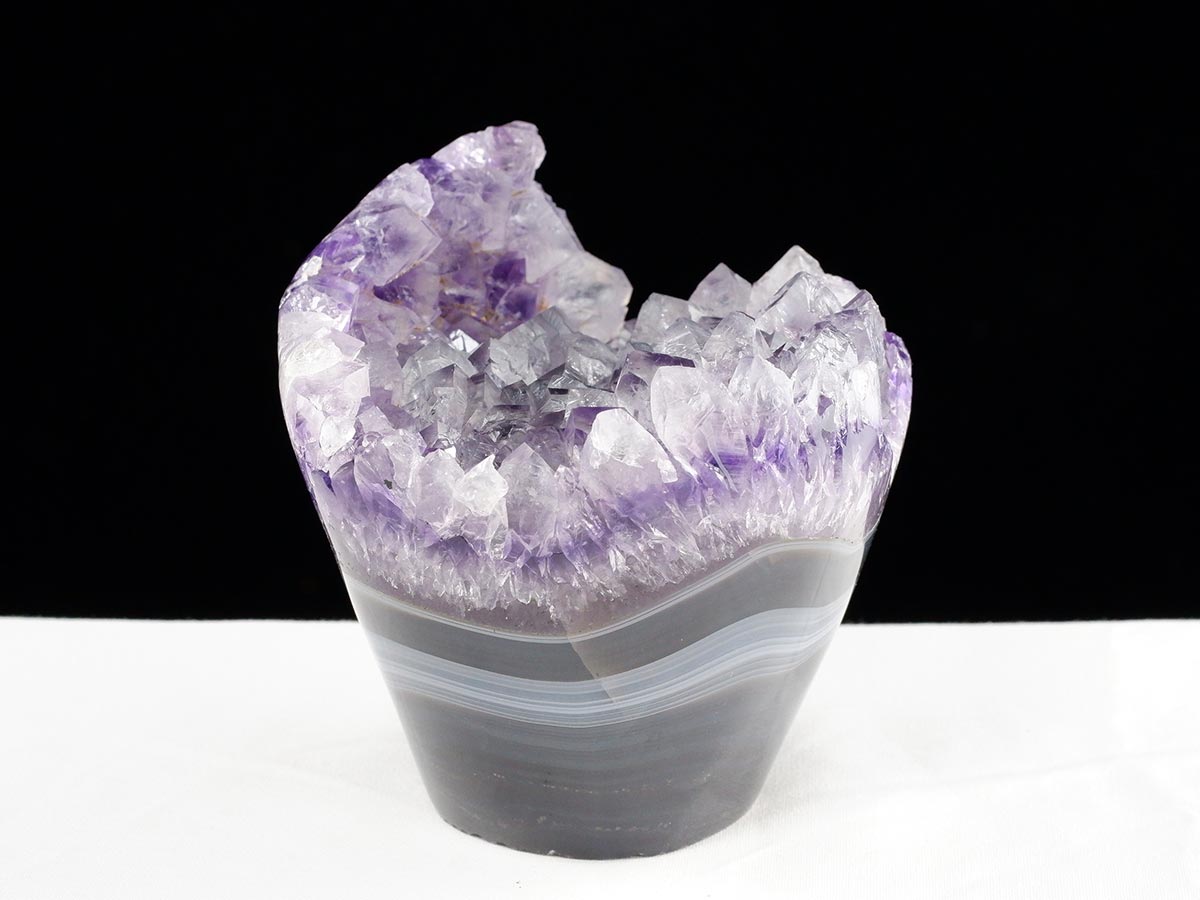 アメジスト クラスター ウルグアイ産 フラワーアメジスト 花型 原石 置物 amethyst 一点物 282-841