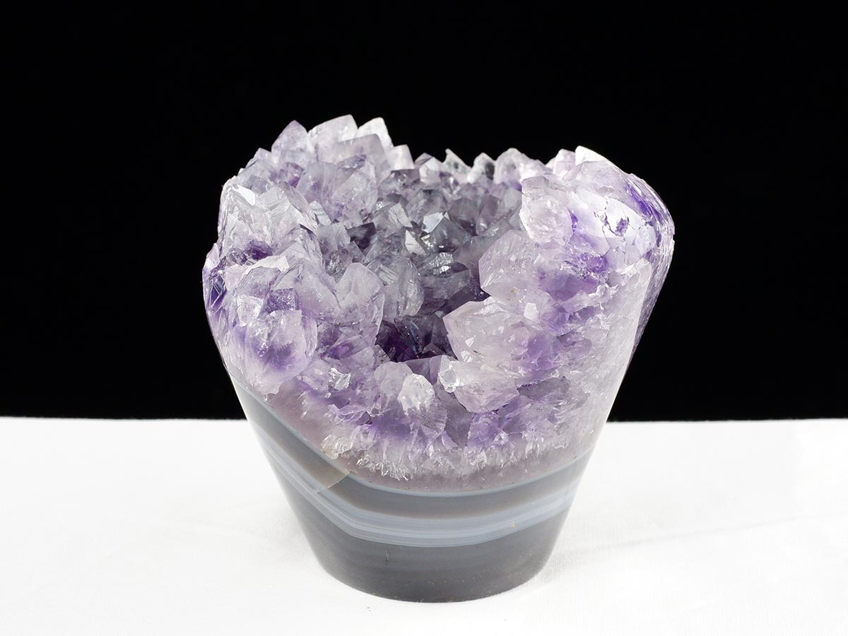 アメジスト クラスター ウルグアイ産 フラワーアメジスト 花型 原石 置物 amethyst 一点物 282-841