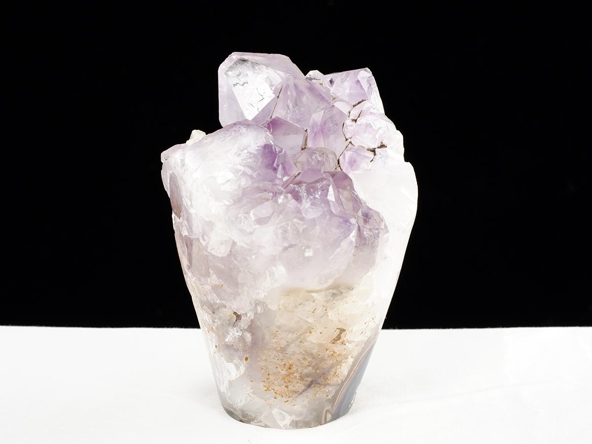 アメジスト クラスター ウルグアイ産 フラワーアメジスト 花型 原石 置物 amethyst 一点物 282-842