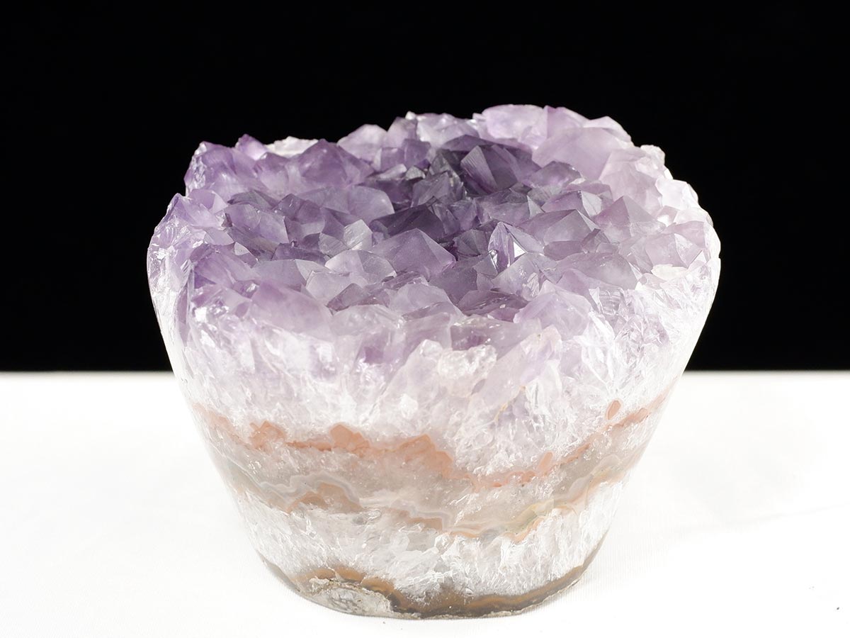 アメジスト クラスター ウルグアイ産 フラワーアメジスト 花型 原石 置物 amethyst 一点物 282-843