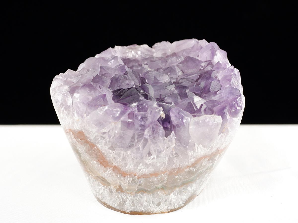 アメジスト クラスター ウルグアイ産 フラワーアメジスト 花型 原石 置物 amethyst 一点物 282-843