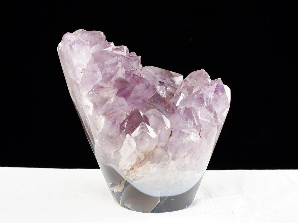 アメジストクラスター 1.4Kg ウルグアイ産 フラワーアメジスト 花型 原石 置物 amethyst 一点物 282-844