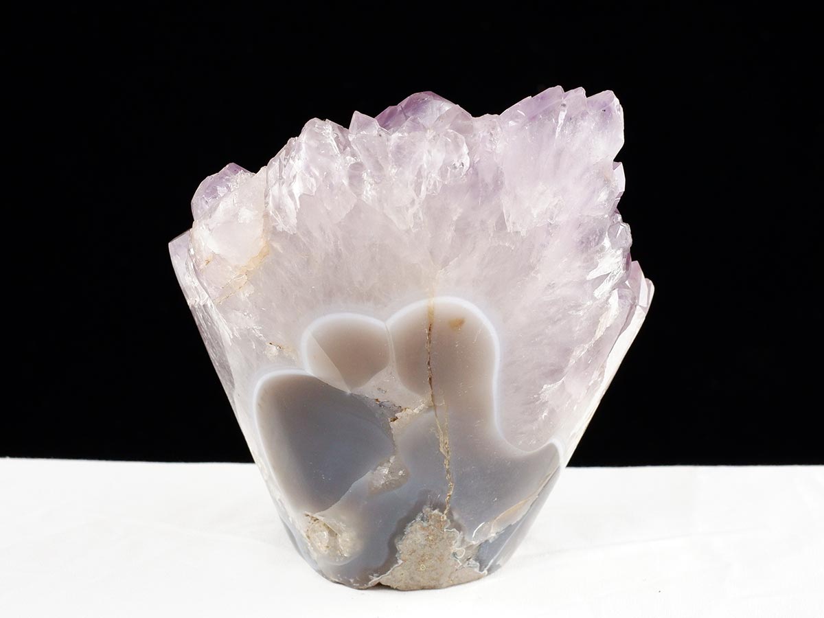 アメジストクラスター 1.4Kg ウルグアイ産 フラワーアメジスト 花型 原石 置物 amethyst 一点物 282-844