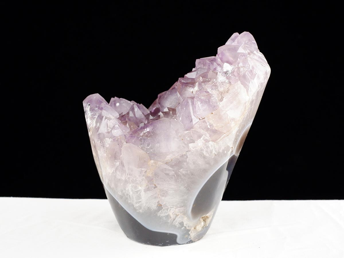 アメジストクラスター 1.4Kg ウルグアイ産 フラワーアメジスト 花型 原石 置物 amethyst 一点物 282-844