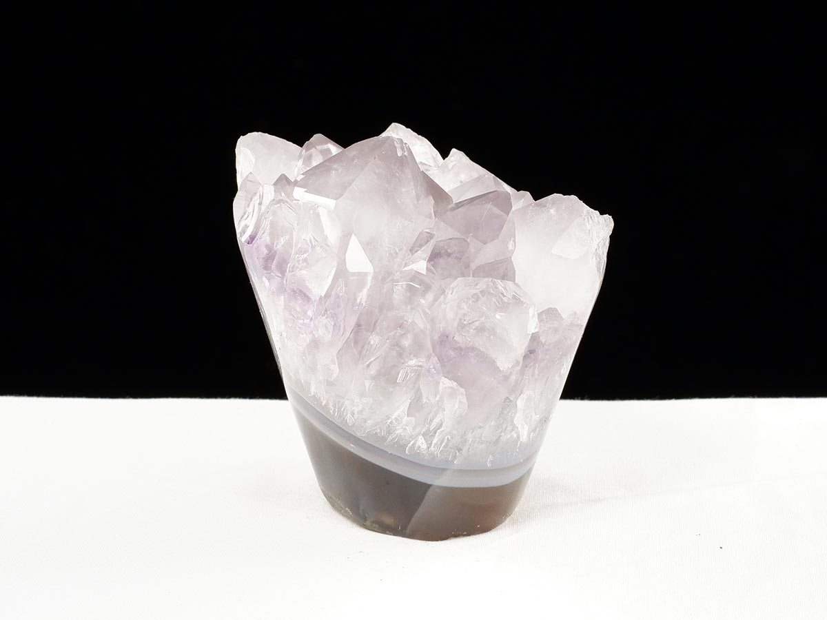 アメジスト クラスター ウルグアイ産 フラワーアメジスト 花型 原石 置物 amethyst 一点物 282-845