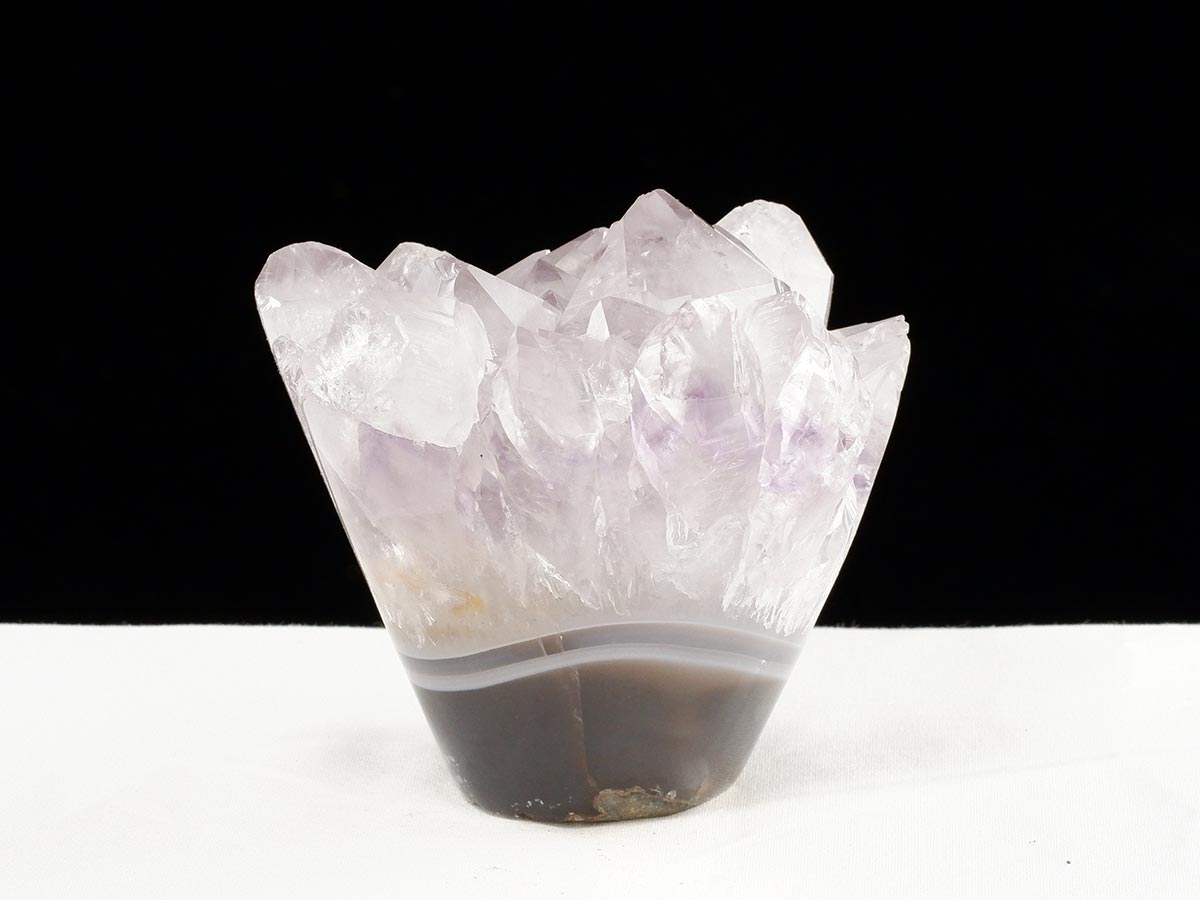 アメジスト クラスター ウルグアイ産 フラワーアメジスト 花型 原石 置物 amethyst 一点物 282-845