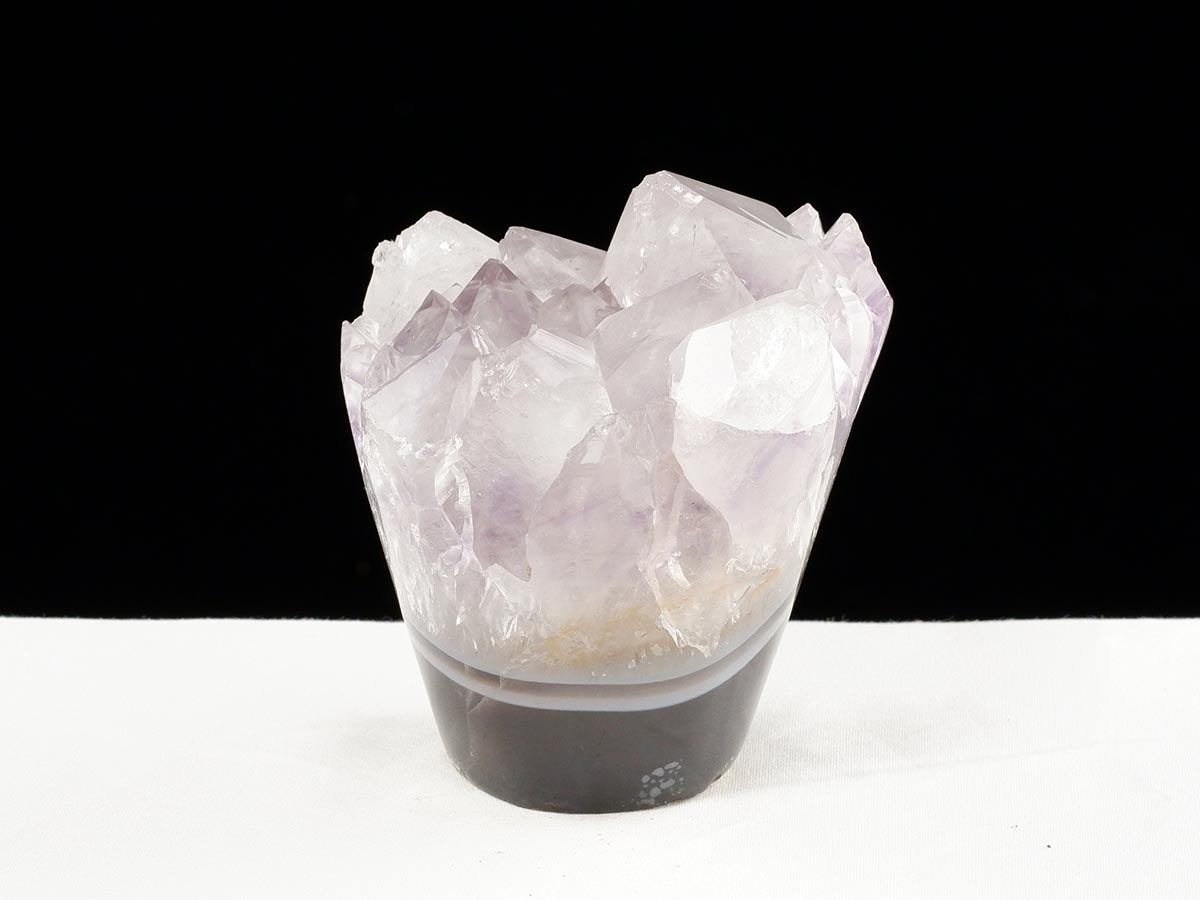 アメジスト クラスター ウルグアイ産 フラワーアメジスト 花型 原石 置物 amethyst 一点物 282-845