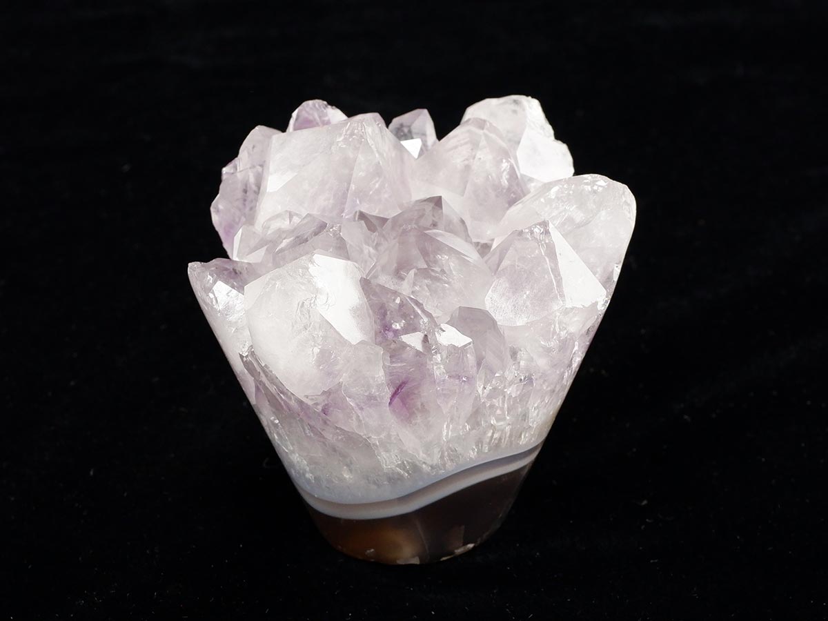 アメジスト クラスター ウルグアイ産 フラワーアメジスト 花型 原石 置物 amethyst 一点物 282-845
