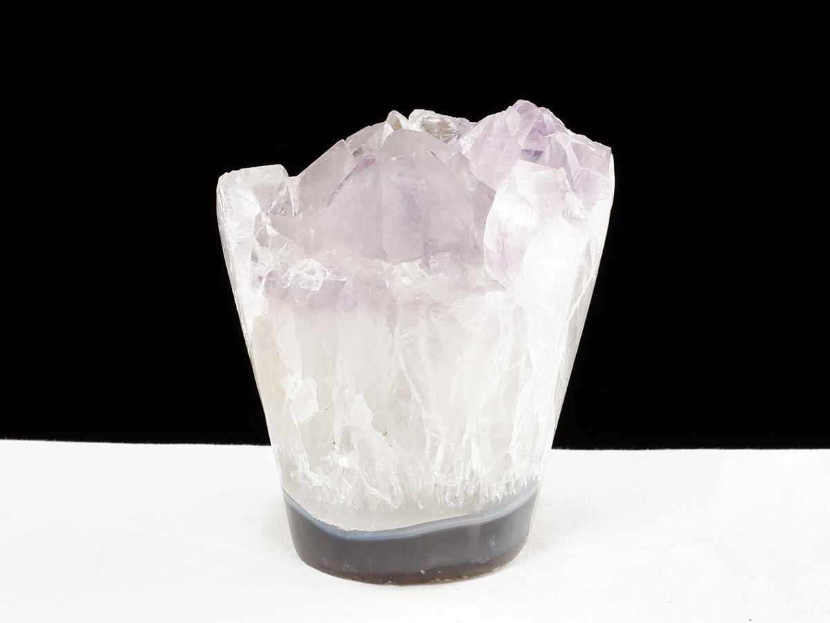 アメジスト クラスター ウルグアイ産 フラワーアメジスト 花型 原石 置物 amethyst 一点物 282-847