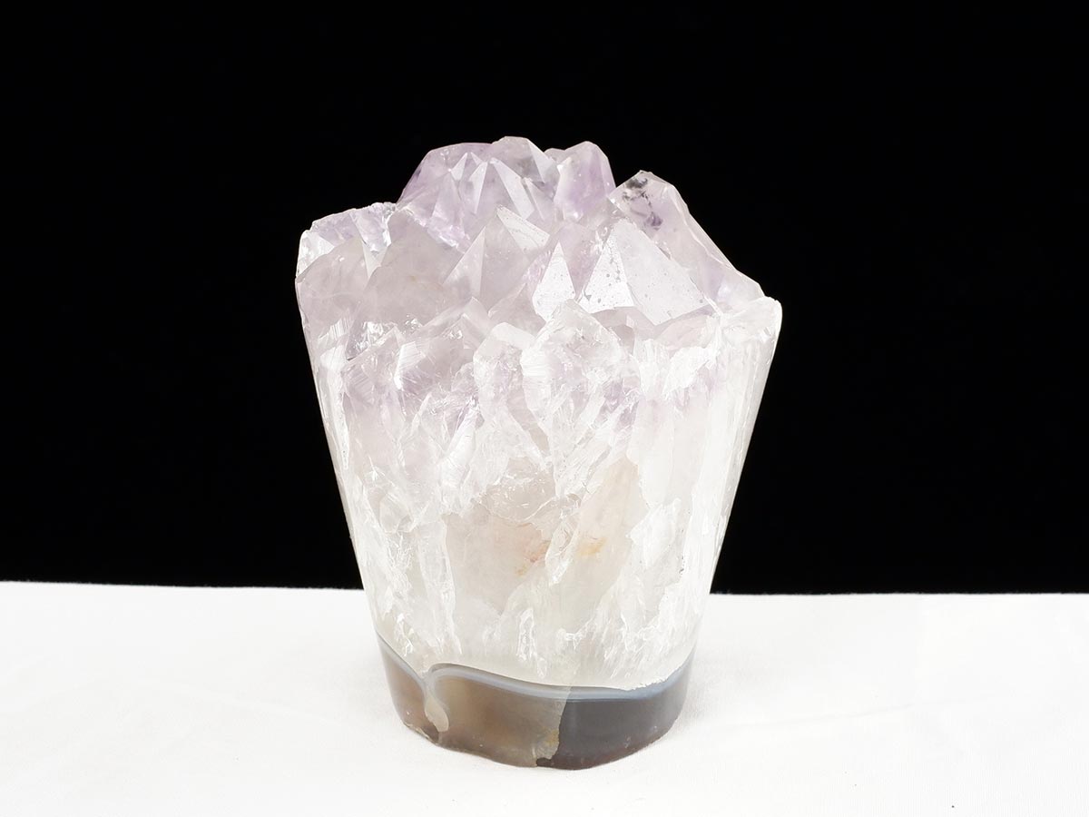 アメジスト クラスター ウルグアイ産 フラワーアメジスト 花型 原石 置物 amethyst 一点物 282-847