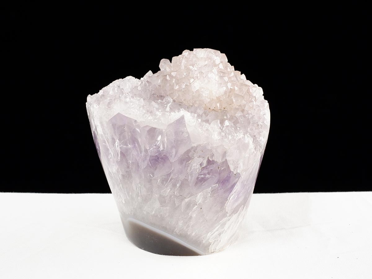 アメジストクラスター 1.1Kg ウルグアイ産 フラワーアメジスト 花型 原石 置物 amethyst 一点物 282-849